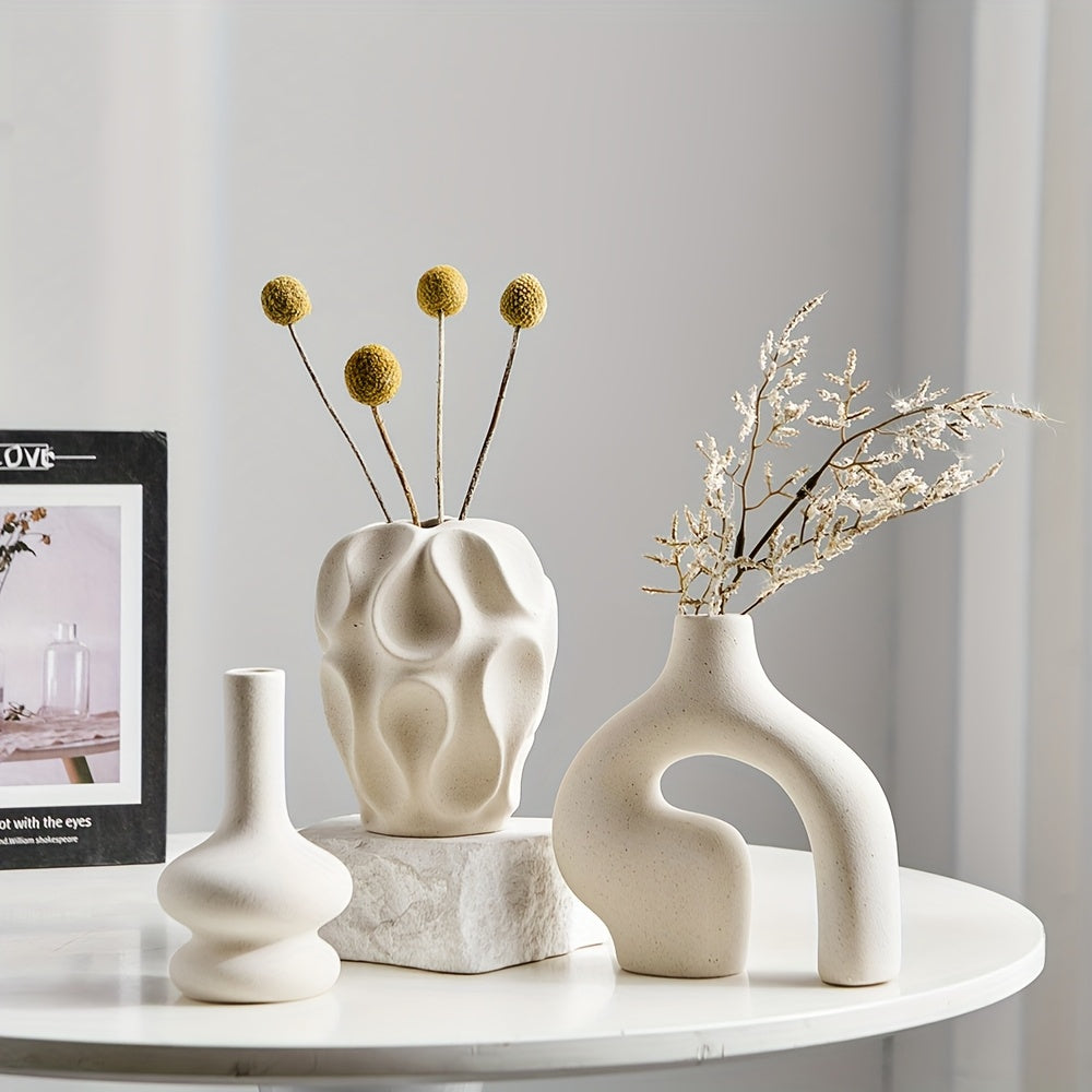 Moderna Boho Keramikvaser - Stilrent Nordiskt Design Set
