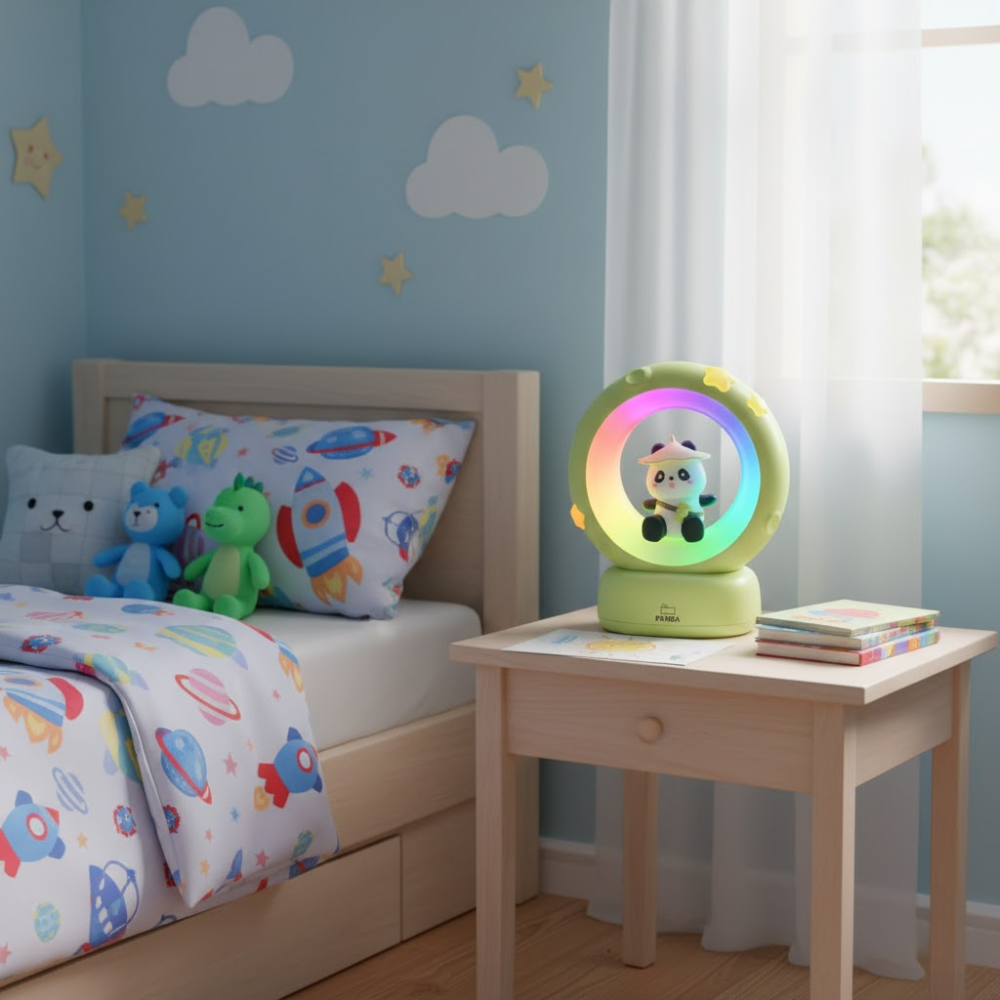Børnevenlig Natlampe i Silikone – Blid LED & USB Opladning