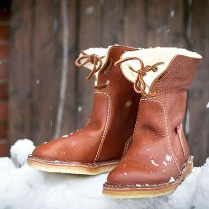 Vandtætte damesneakers til vinter med uldfor og fleece