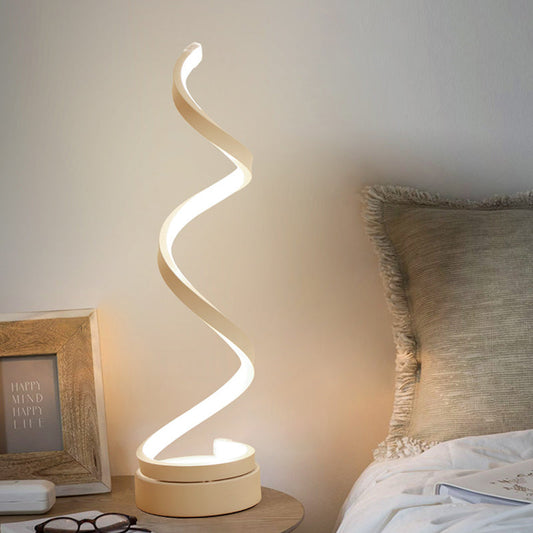 Modern Spiral LED Bordslampa – Snygg och Energisnål