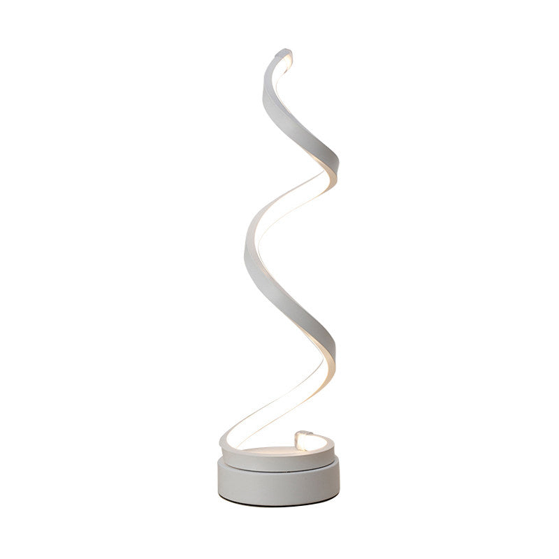 Moderne Spiral LED Bordlampe – Stilfuld og Energibesparende