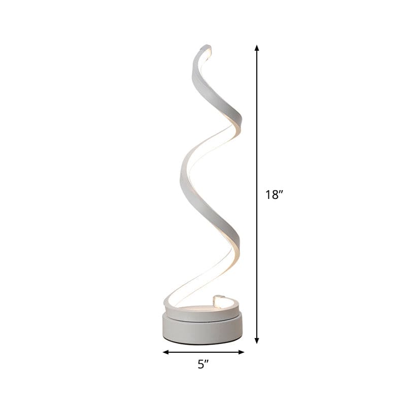 Moderne Spiral LED Bordlampe – Stilfuld og Energibesparende