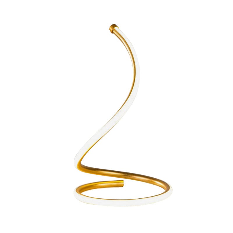 Spiralformet Lampe i Silicagel – Guldlys til Dit Hjem