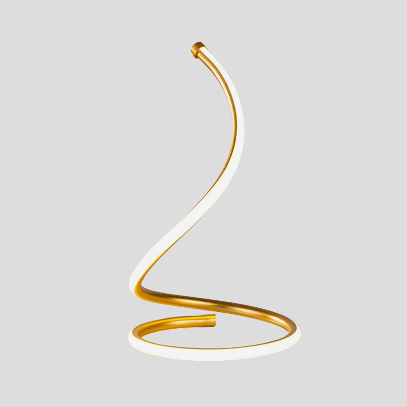 Spiralformet Lampe i Silicagel – Guldlys til Dit Hjem