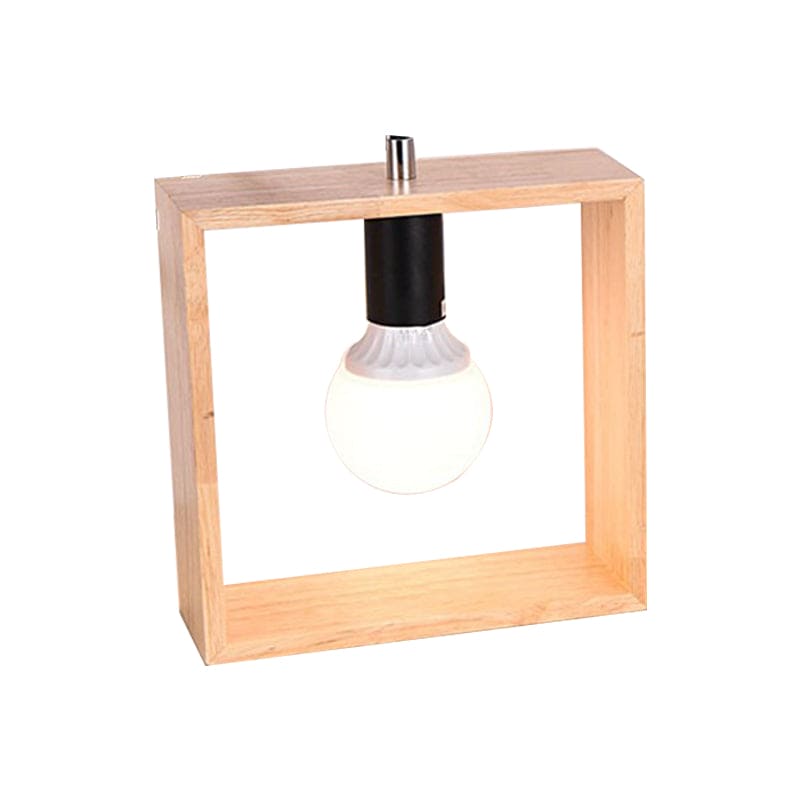 Elegant Bordslampa i Trä - Naturlig Skönhet och Funktionalitet