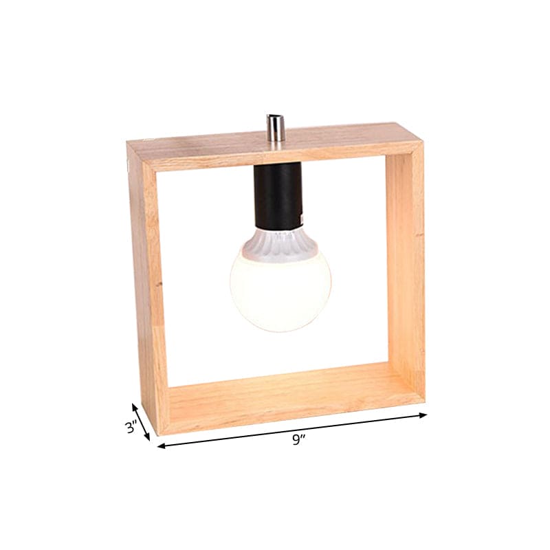 Elegant Bordslampa i Trä - Naturlig Skönhet och Funktionalitet
