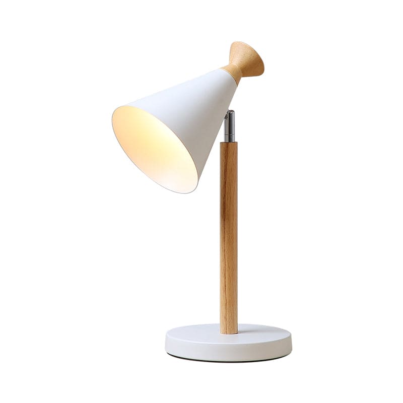 Moderne Trompetformet Bordlampe i Jern – Elegant Indretning