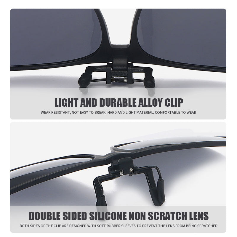 Polarisede Clip-on Solbriller med Foldbart Design