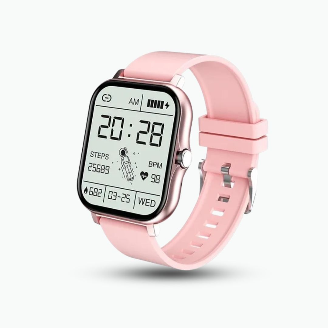Smartwatch med pulsmätare i realtid för iOS/Android – blodtrycks- och syresättningstracker