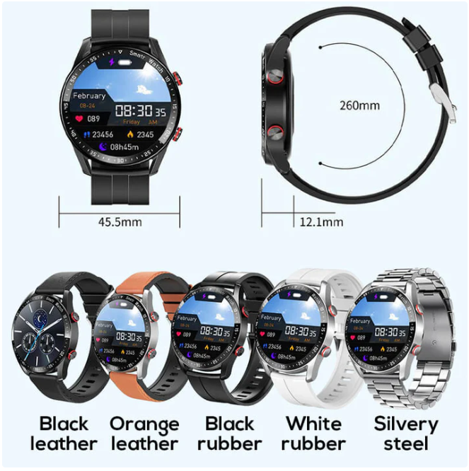 Smartwatch til mænd med sundhedsovervågning og vandtæt design