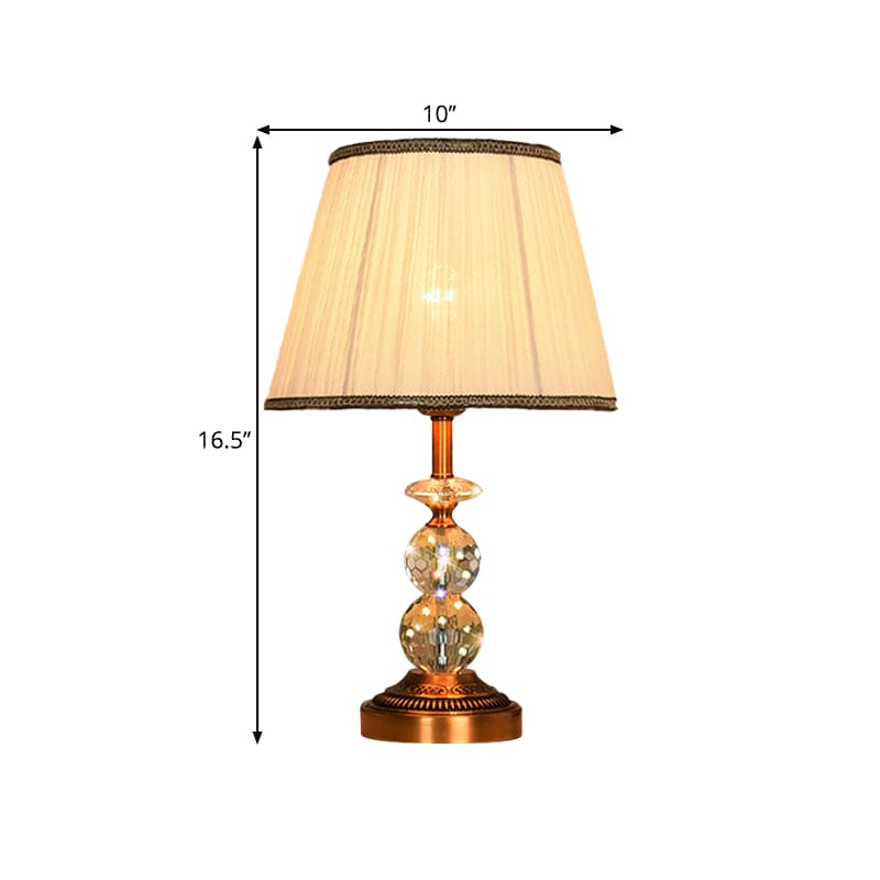Elegant Bordlampe i Krystal med Moderne Kegleform