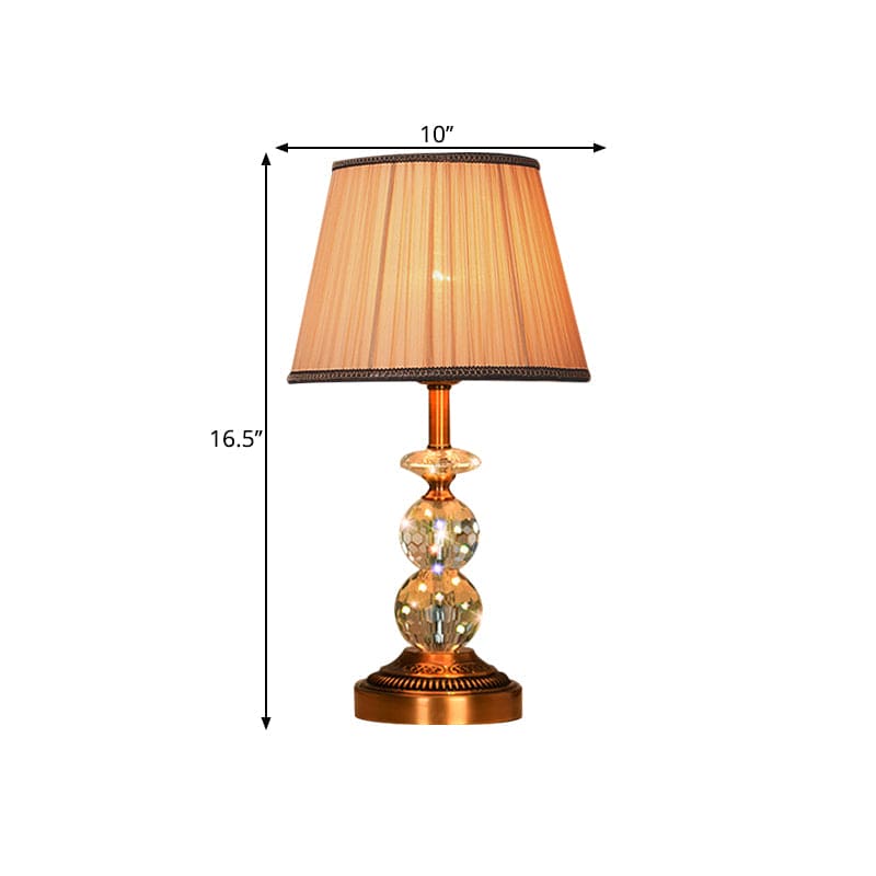 Elegant Bordlampe i Krystal med Moderne Kegleform
