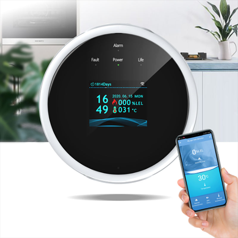 Gasdetektor med alarm og LCD-skærm til sikring af dit hjem