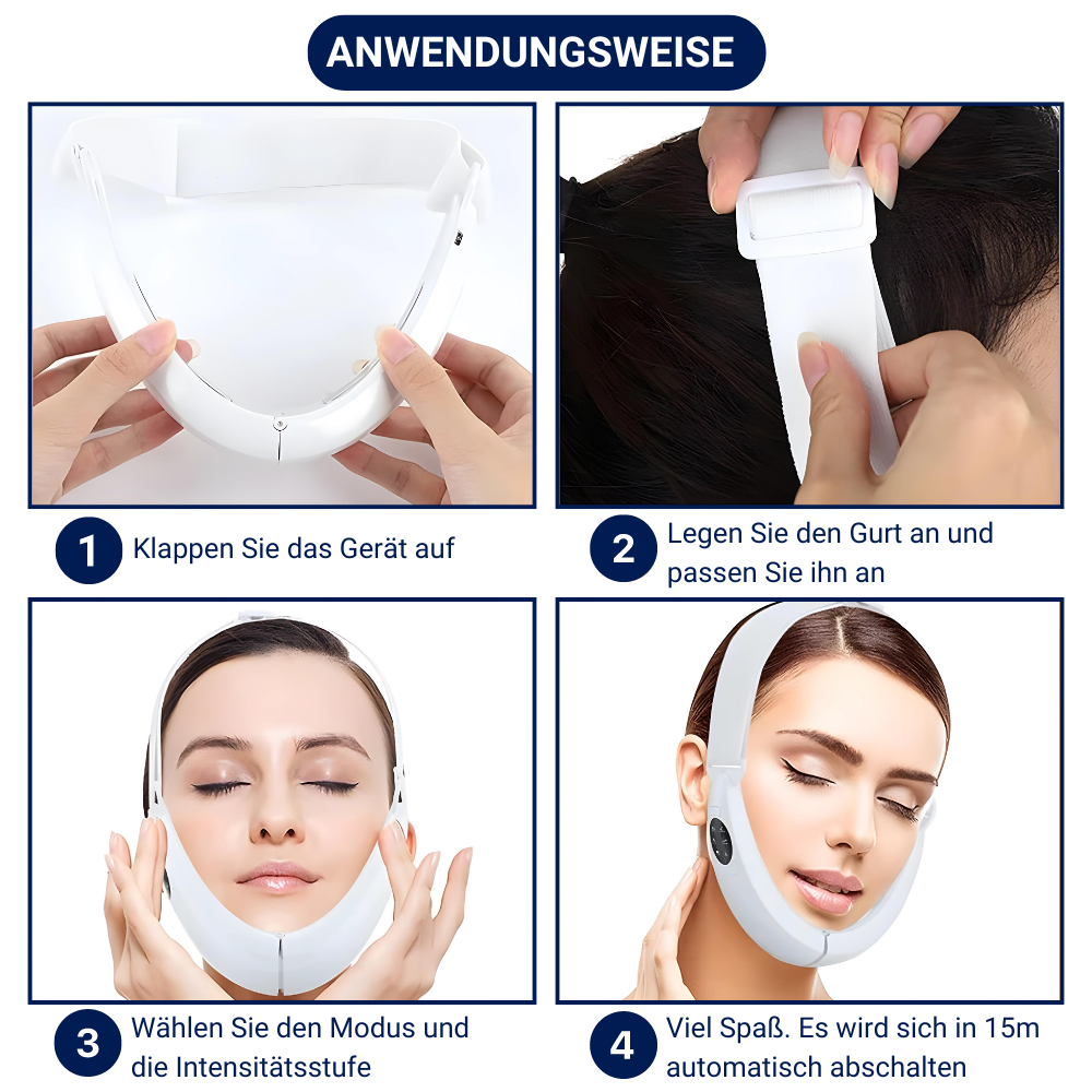 Ansigtsmassageapparat til opstramning mod dobbeltkin