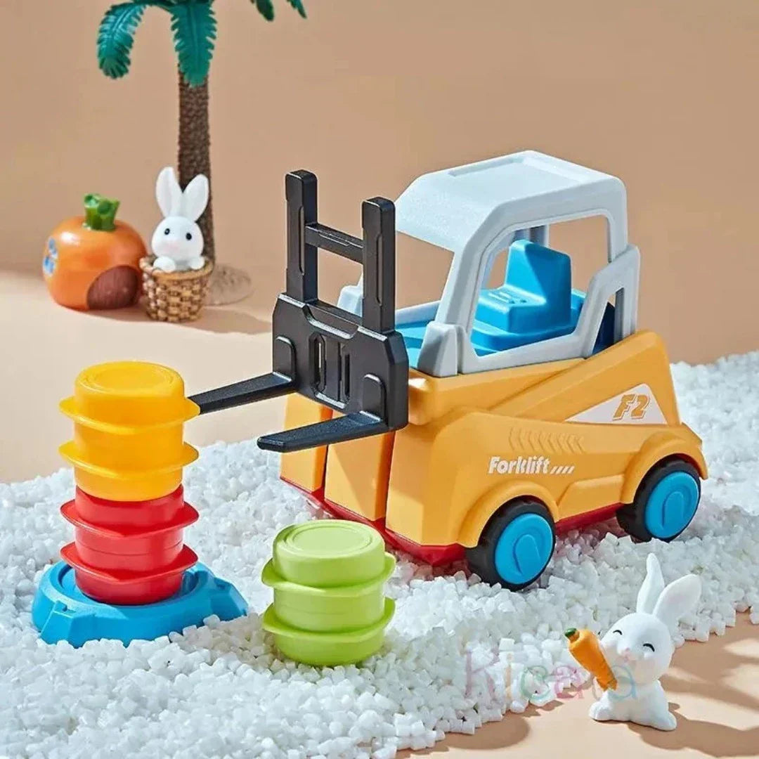 Staplingsspel med Gaffeltruck – Lekfullt Lärande för Färdigheter och Fokus