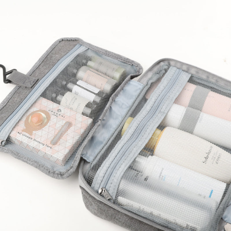 Resecosmetik Organizer | Kompakt och Vattentät | 4 Fack med 360° Hänglås