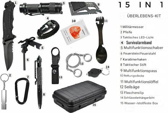 Nödkit 15-i-1 för överlevnad
