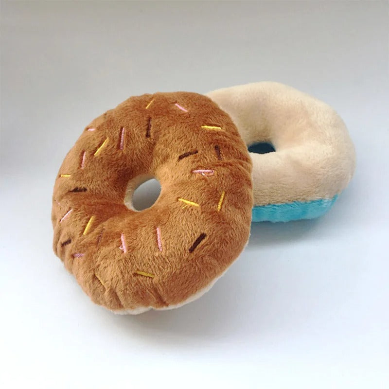 Blød og Sjov Hundelegetøj Donut med Indbygget Pivelyd