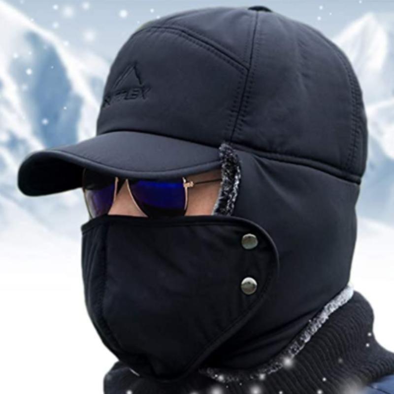 Vind- og varmebeskyttende hat med øreklap og maske