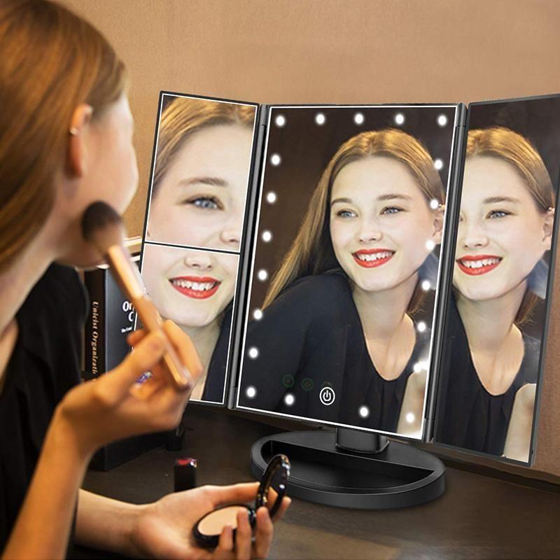Lysende Makeup Spejl med 24 LED-lys