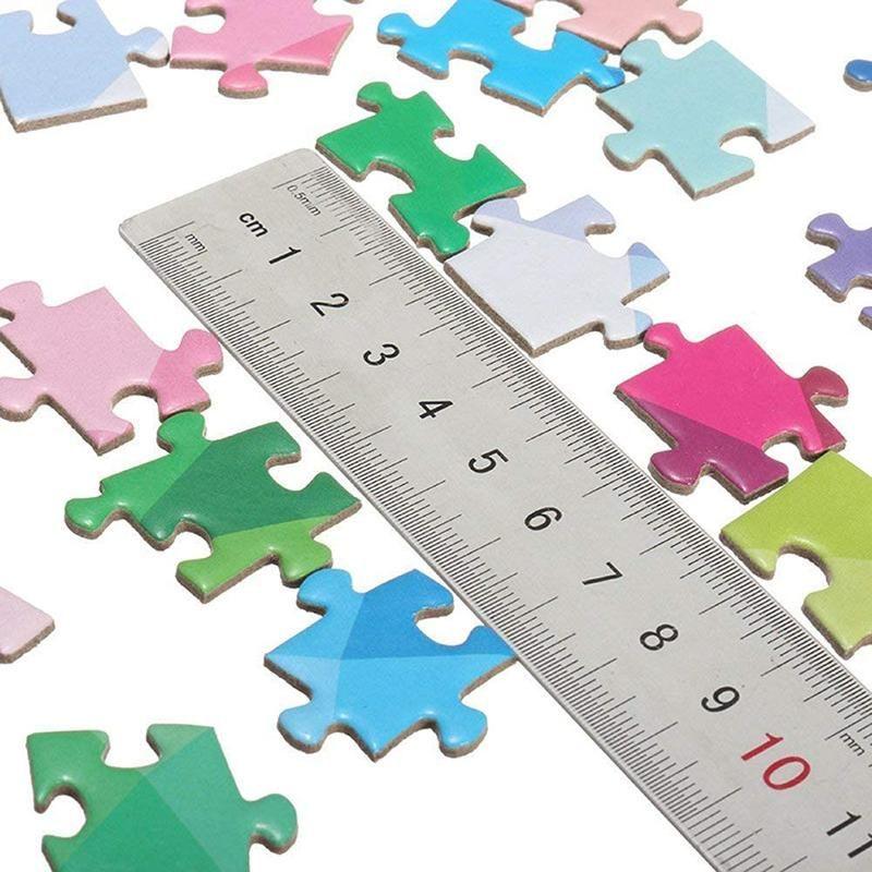 Runde Puzzles i Gradient Farver med Regnbue Design