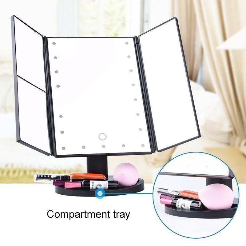 Lysende Makeup Spejl med 24 LED-lys