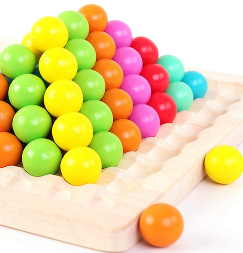 Montessori Logiskt Spel med Pärlor – Främjar Färgteori och Tankeförmåga