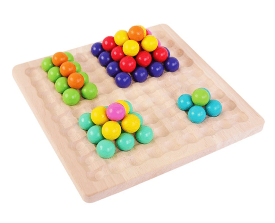 Montessori Logiskt Spel med Pärlor – Främjar Färgteori och Tankeförmåga