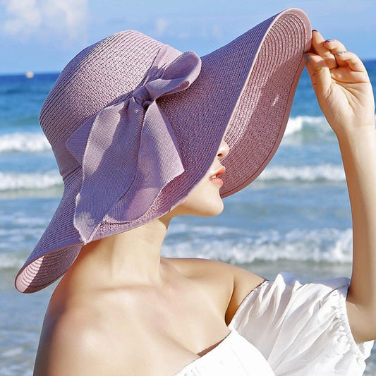 Elegant solhatt för kvinnor med UV-skydd – SolGlam