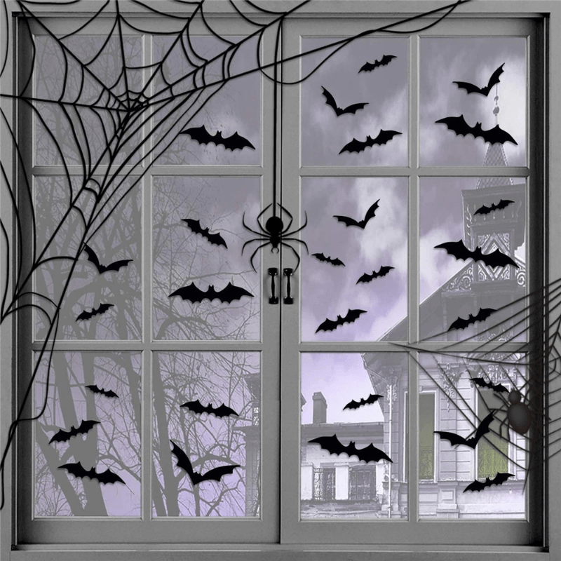 3D Flagermus Vægdekorationer: Skræmmende Halloween Pynt