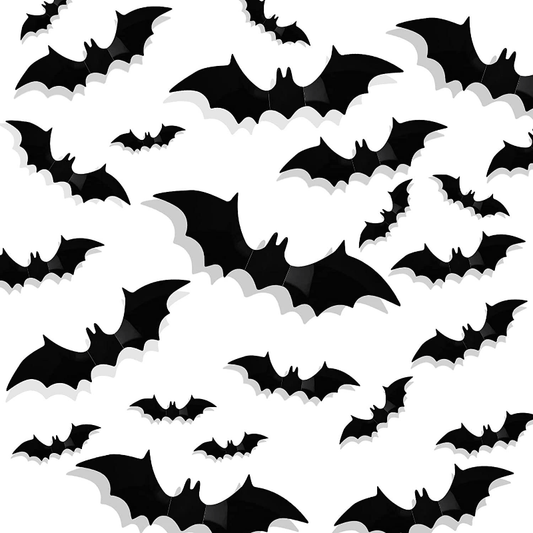 3D Flagermus Vægdekorationer: Skræmmende Halloween Pynt