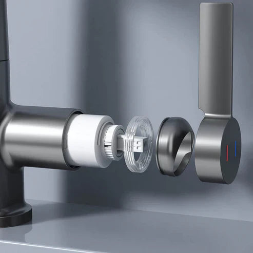 WaterMaster Fleksibel LED Køkken & Bad Vandhane – 360° Drejelig, Udtziehbar Slange & 5 Sprøjteindstillinger