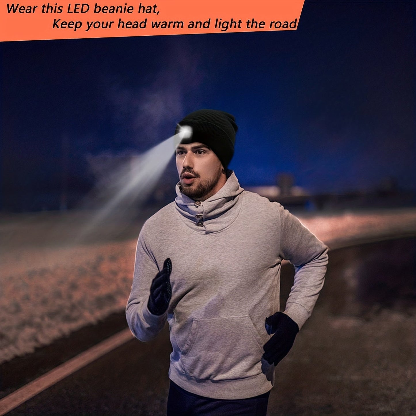 Smart Hue Keps med LED-ljus – Perfekt för kvällspromenader