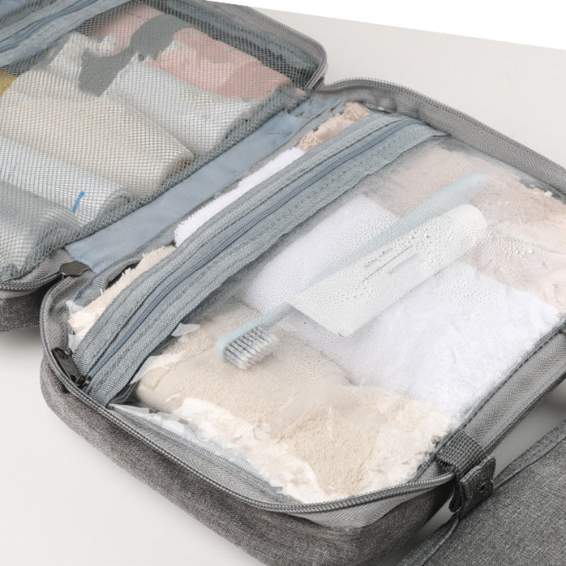 Resecosmetik Organizer | Kompakt och Vattentät | 4 Fack med 360° Hänglås