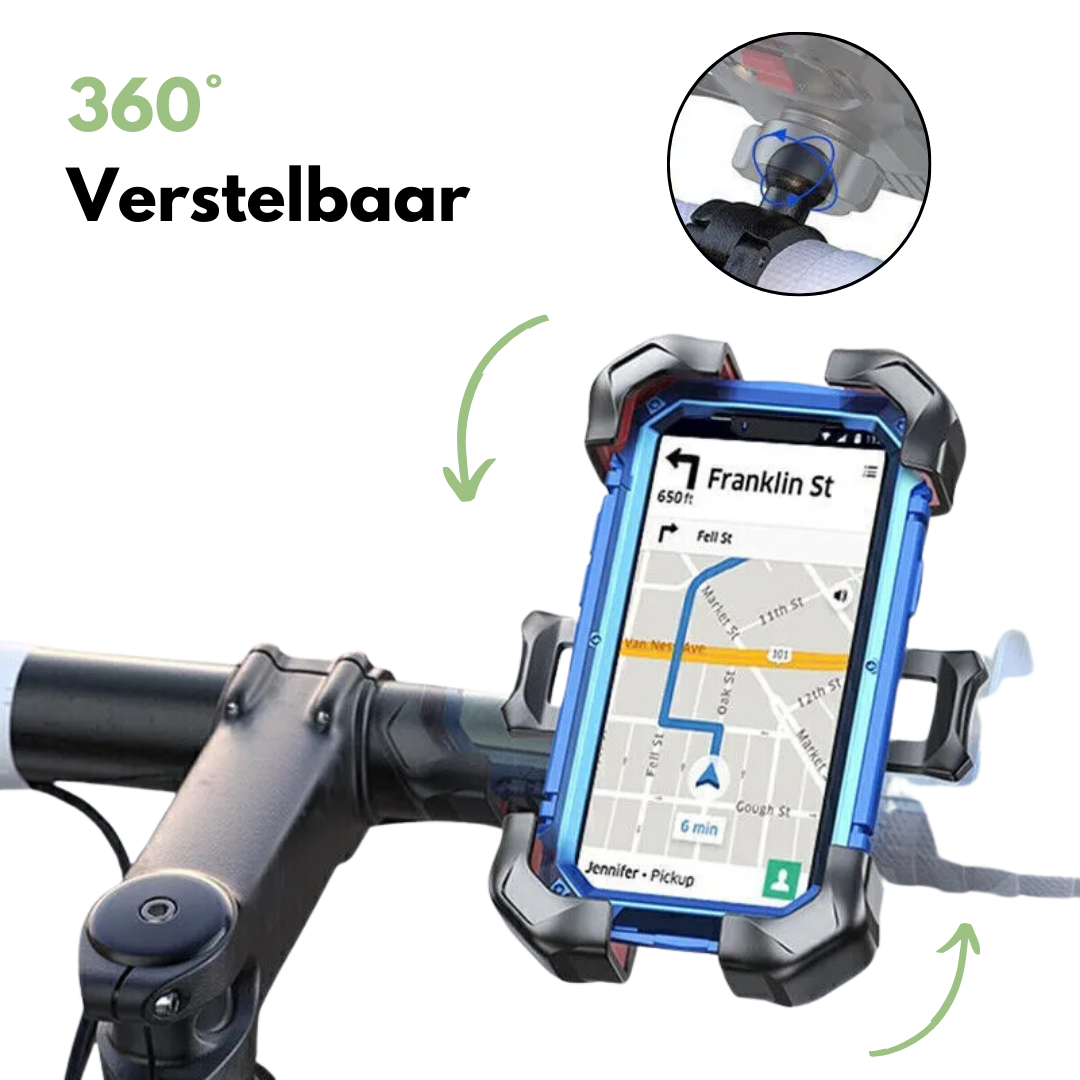 Cykelholder til Mobiltelefon – Stærk og Stødabsorberende til Ujævne Veje