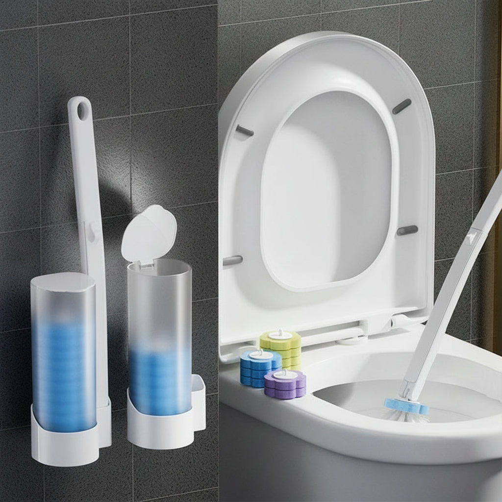 Hygiejnisk Engangs Toiletrensesæt med Kraftfulde Børstehoveder