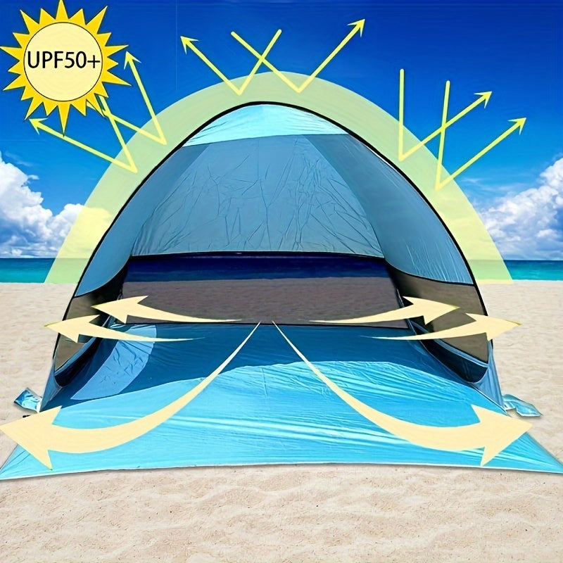 Bärbart Strandtält för 2-3 Personer – UV-skydd och Lätt Design