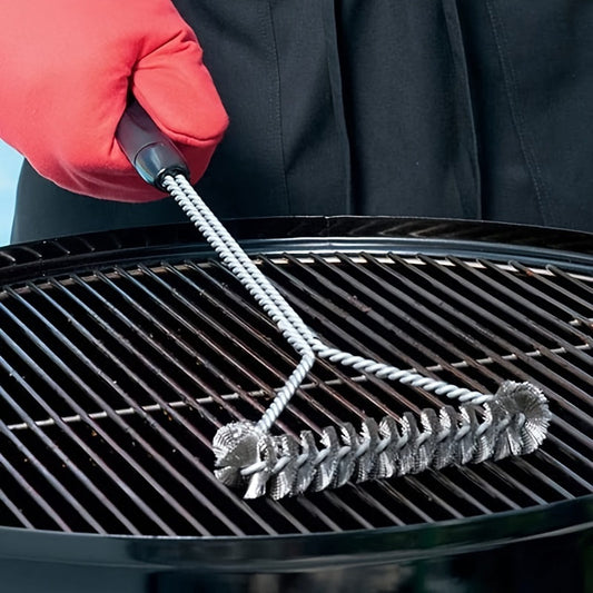 Effektiv Y-formad Grillborste med Långt Handtag för Rengöring