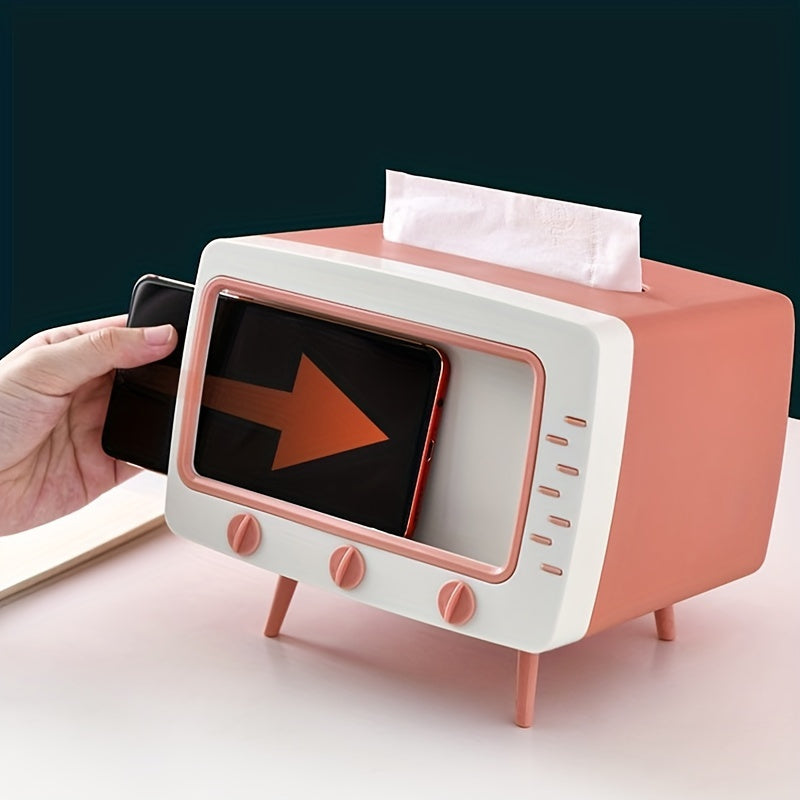 Retro servettdispenser med mobilhållare – Snygg och praktisk