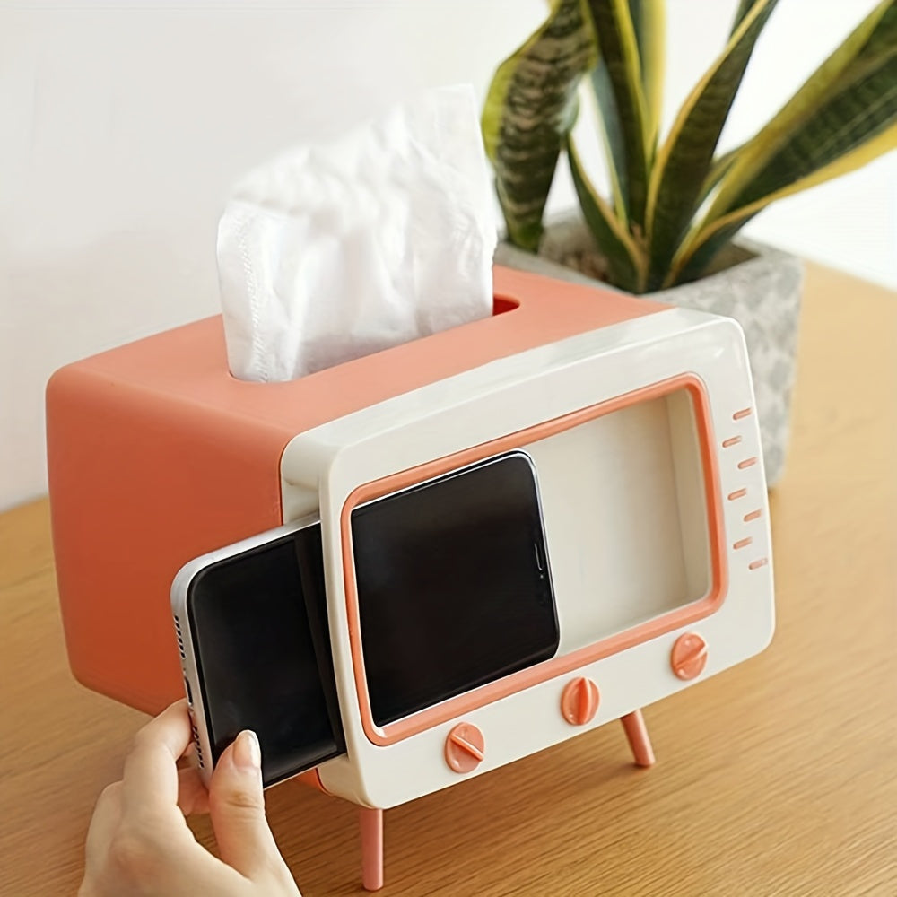 Retro servettdispenser med mobilhållare – Snygg och praktisk