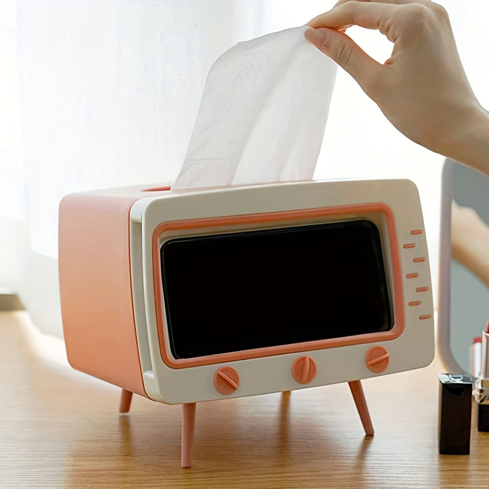 Retro servettdispenser med mobilhållare – Snygg och praktisk