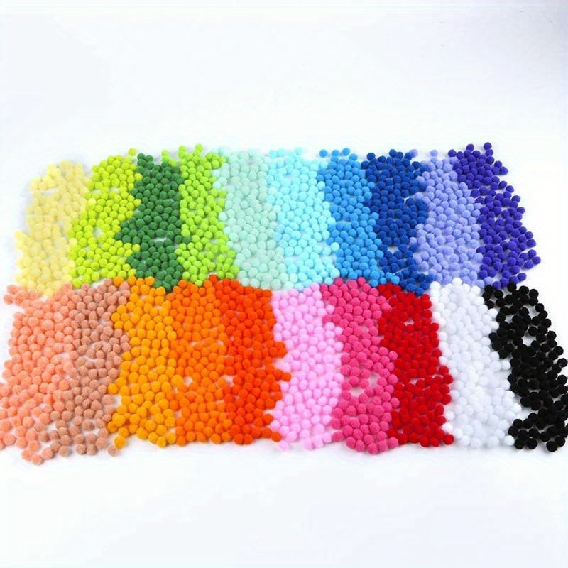 Kreativt Pom Pom Set – 2000 Färgglada Pom Poms för Hantverk