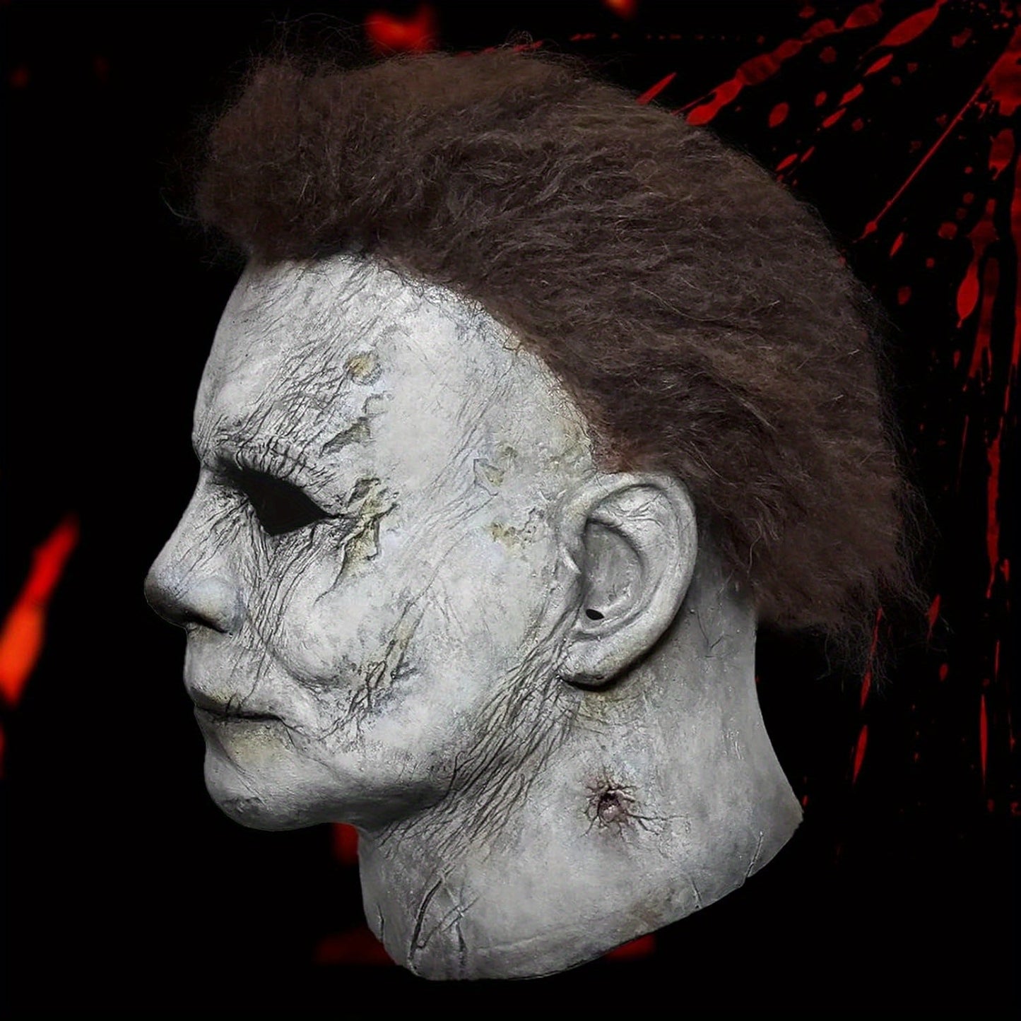 Halloween skræmmemaske med knivsæt - realistisk kostume til voksne