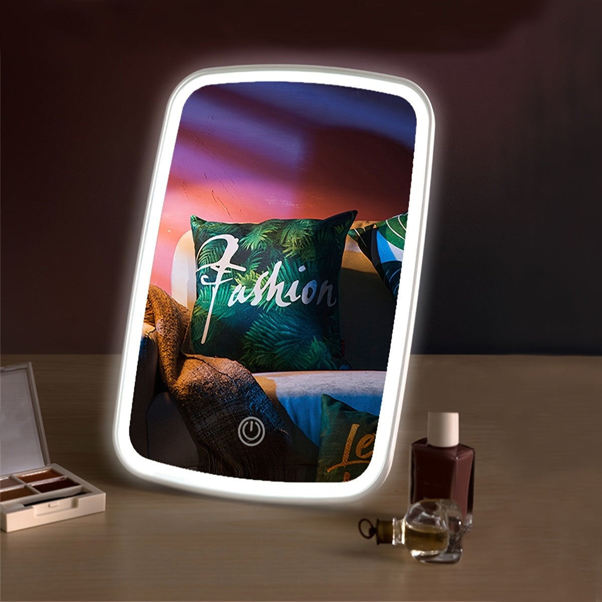 Bærbart LED Makeupspejl med Justerbar Lysstyrke