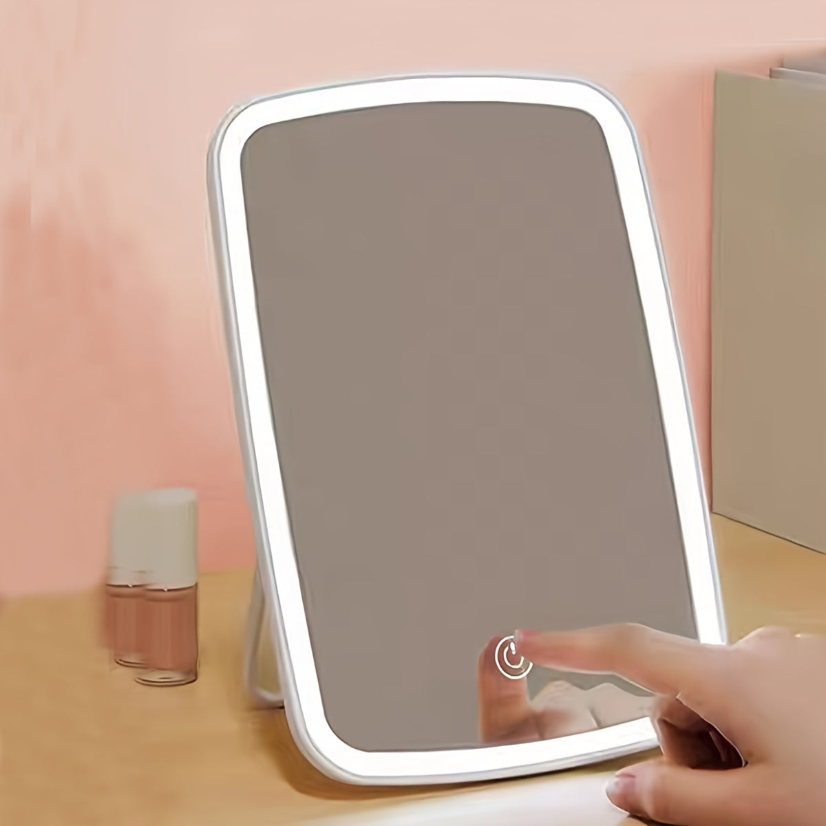 Bærbart LED Makeupspejl med Justerbar Lysstyrke
