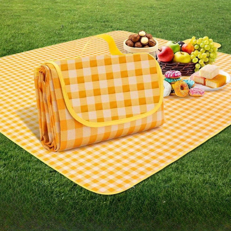 Vandtæt og sammenklappelig picnic tæppe – Perfekt til camping og udendørs aktiviteter