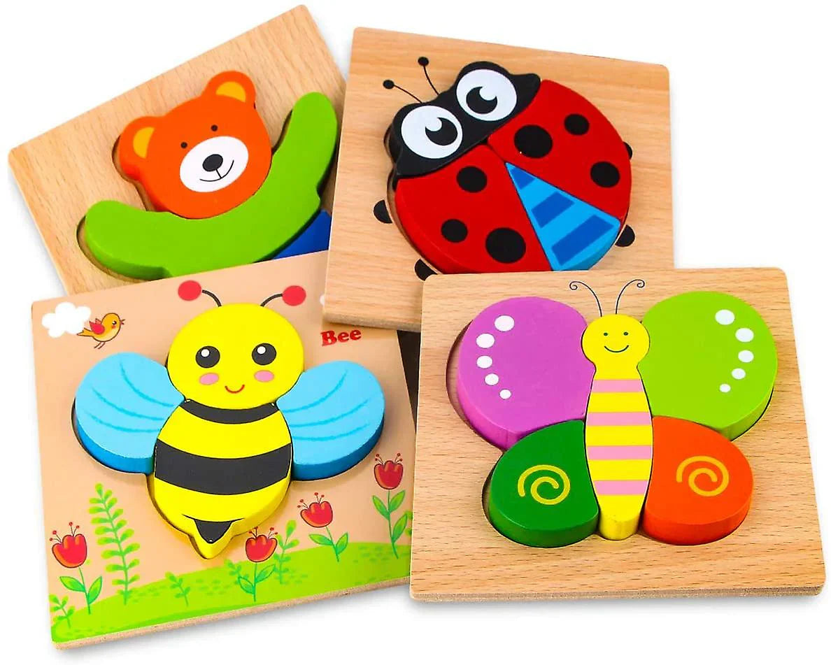 Montessori Dyrepuslespil - Styrker Finmotorikken