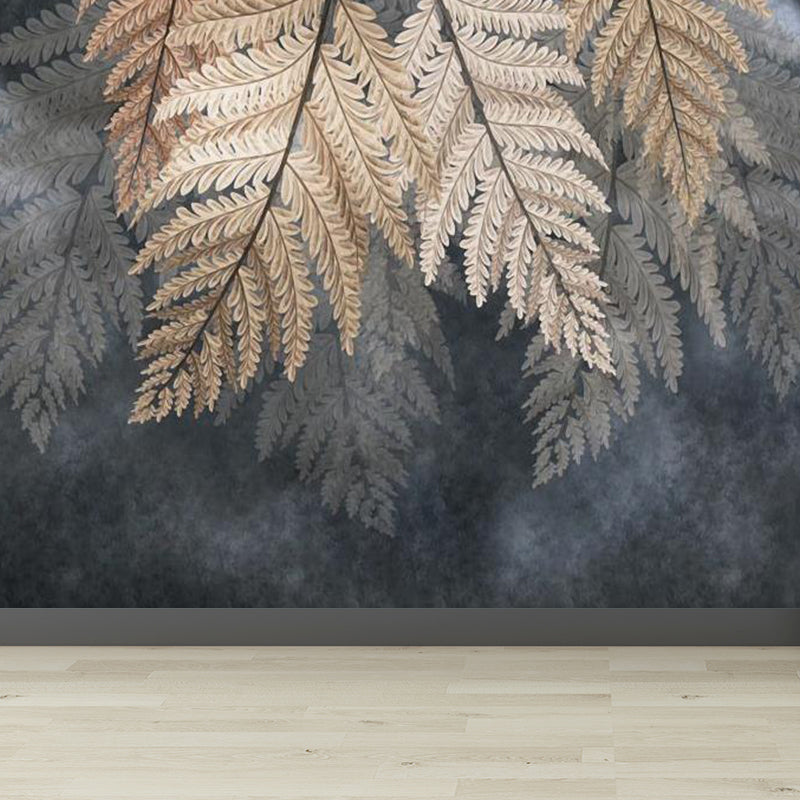 Extra stor botanisk väggmålning i ljus färg – skräddarsydd non-woven väggkonst