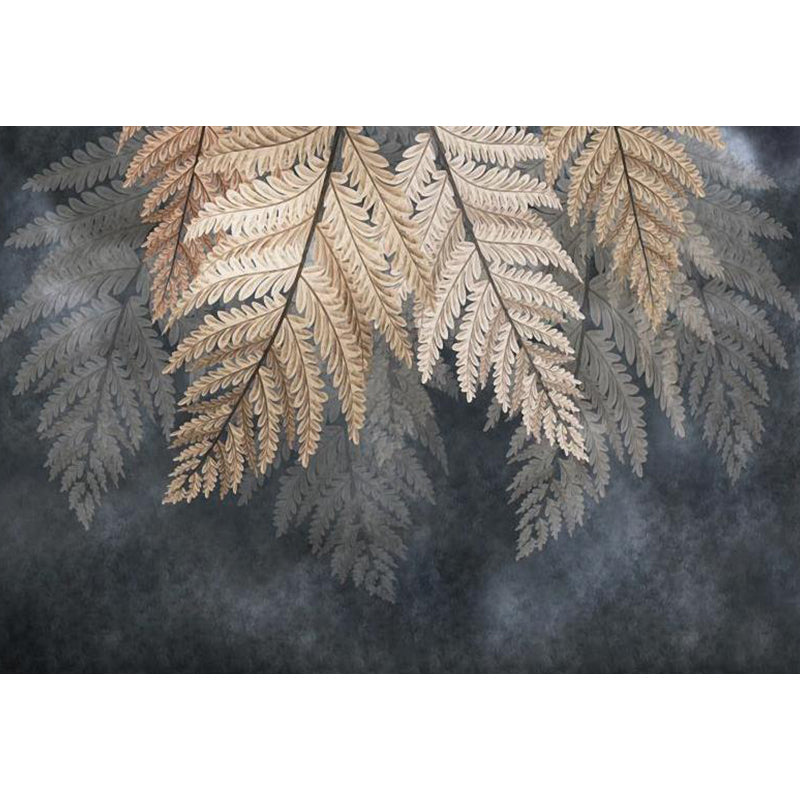 Extra stor botanisk väggmålning i ljus färg – skräddarsydd non-woven väggkonst