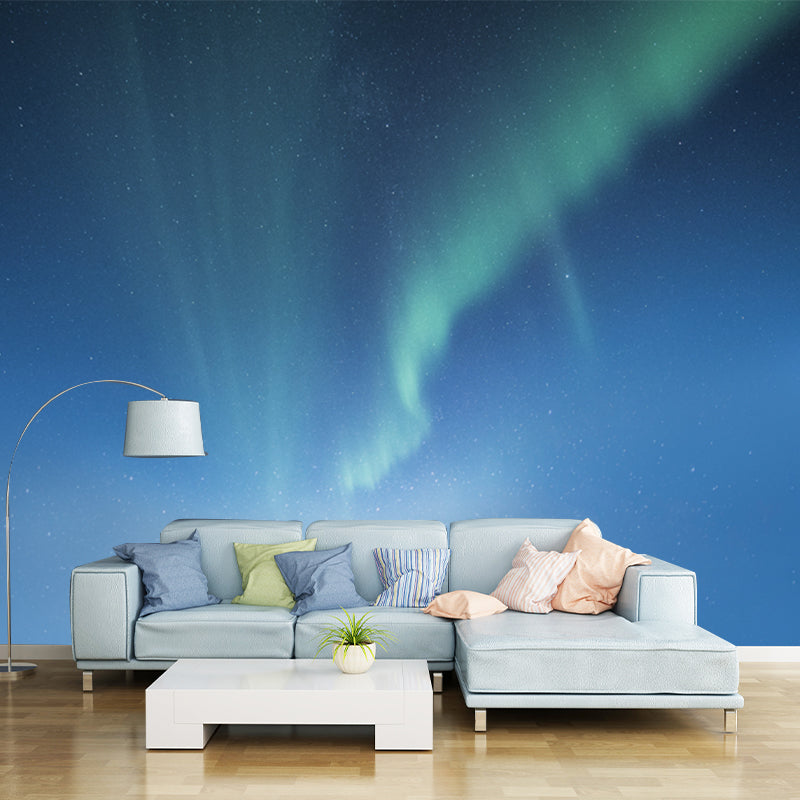Minimalistisk Aurora Mönster Väggkonst – Blå Hel Väggdekoration